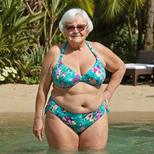 fat granny bikini