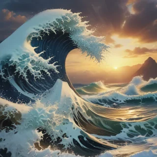 great wave wallpaper