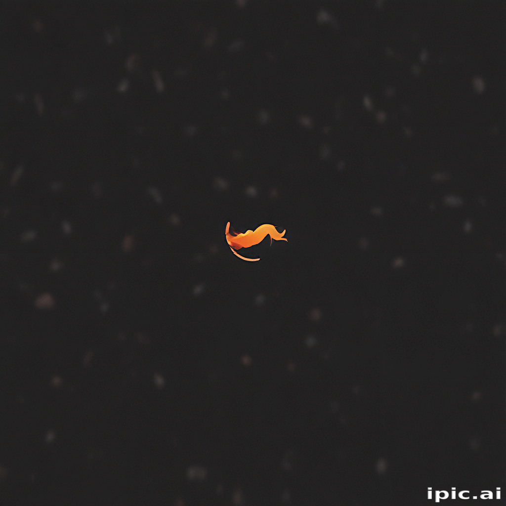 Abstract Artistic Representation of a Flame Against a Dark Background