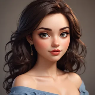 brunette cartoon characters