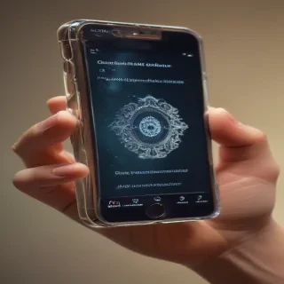 holding phone