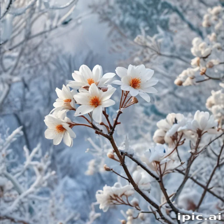 winter flower wallpaper background