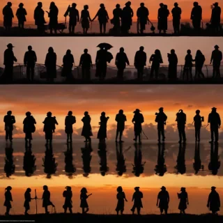 people silhouettes