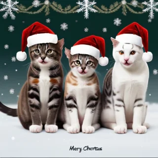 merry christmas cats images