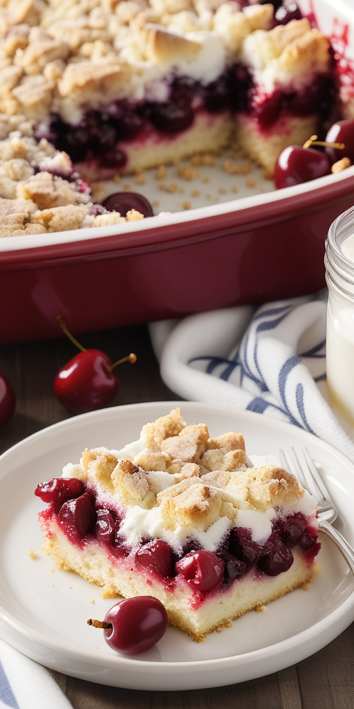 cream cheese cherry dump cake
