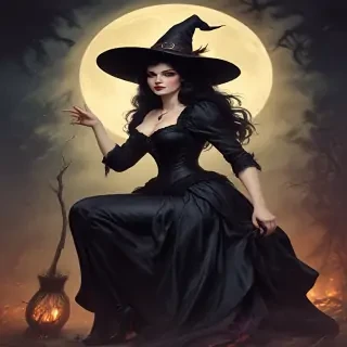 vintage witch art