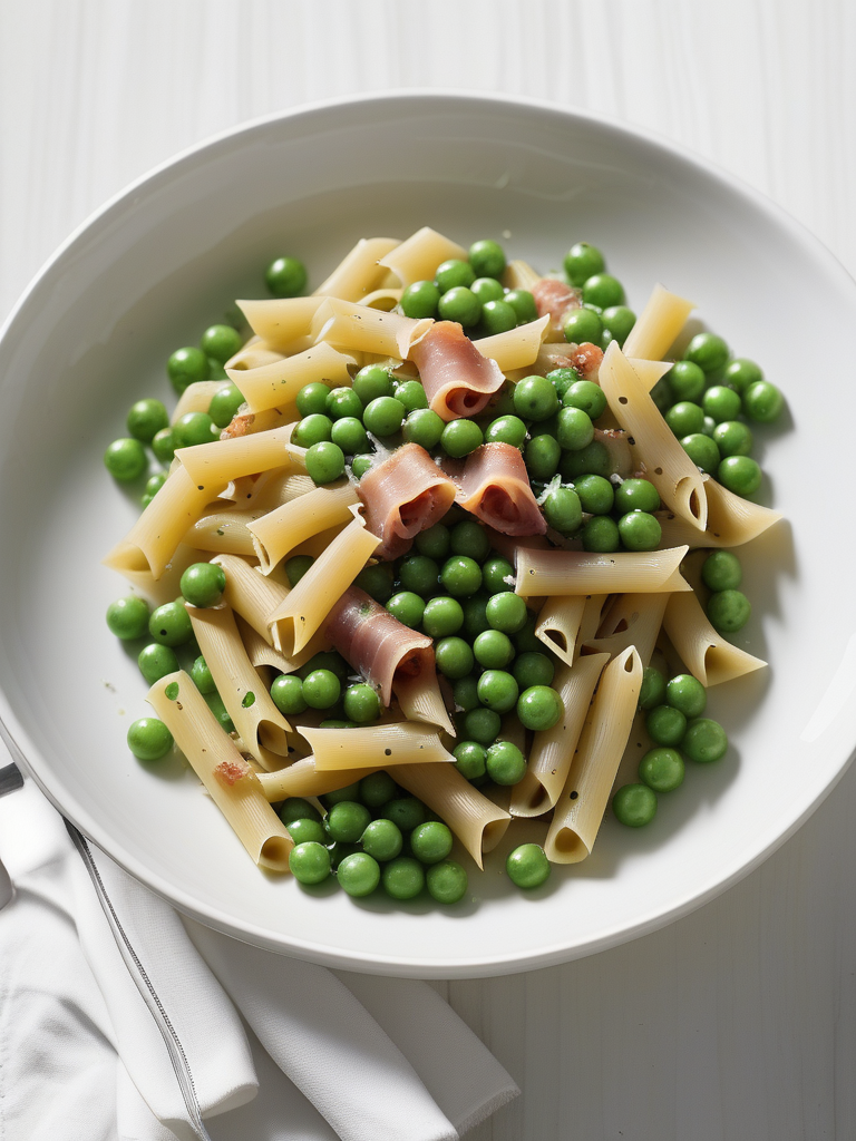 pasta with pancetta and peas