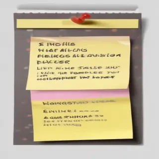 sticky note with transparent background