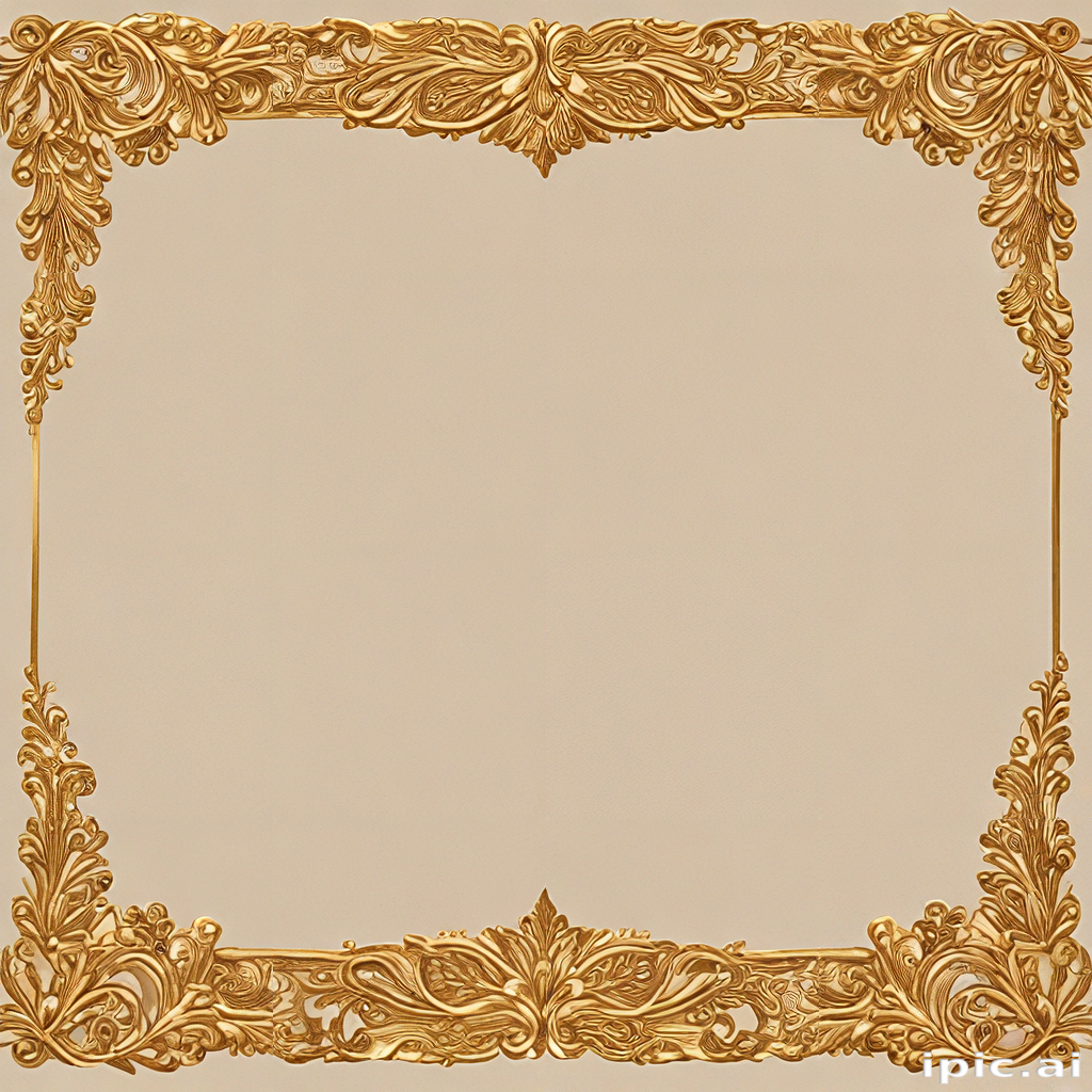 Elegant Ornate Gold Frame Perfect for Displaying Art or Photos