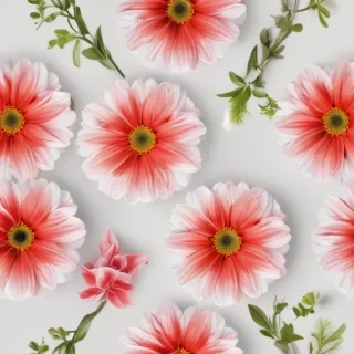 flowers with white background
