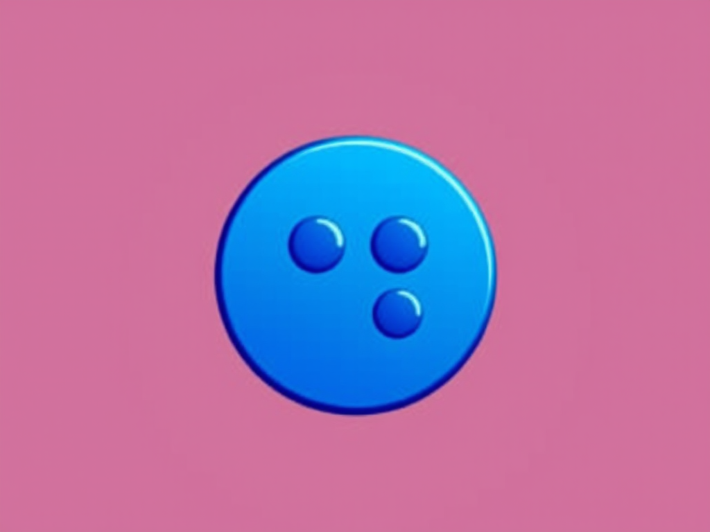 Create a high-resolution image of a blue circular icon featuring two interconnected dots with a drop shadow effect, using a DSLR camera with a 50mm lens, aperture set to f/2.8, ISO 100, and focal length of 35mm, captured at a slight angle for depth.