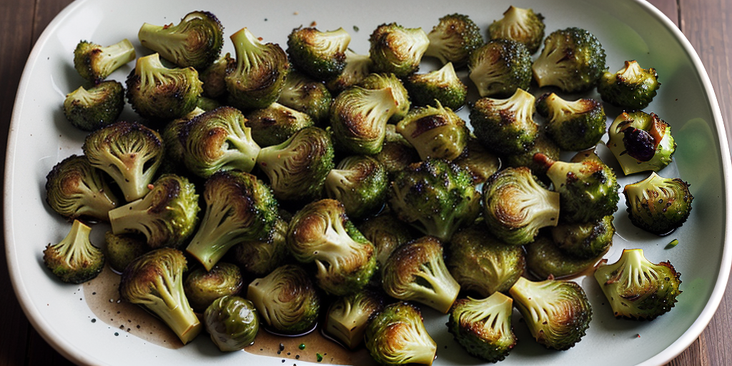 roasted broccoli and brussel sprouts