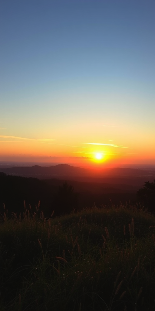 Generate a high-resolution image of a serene landscape at sunset, using a DSLR camera with a 50mm lens, aperture set to f/8 for depth of field, ISO 200 for clarity, and a wide-angle view to capture the horizon with rich colors and fine details.