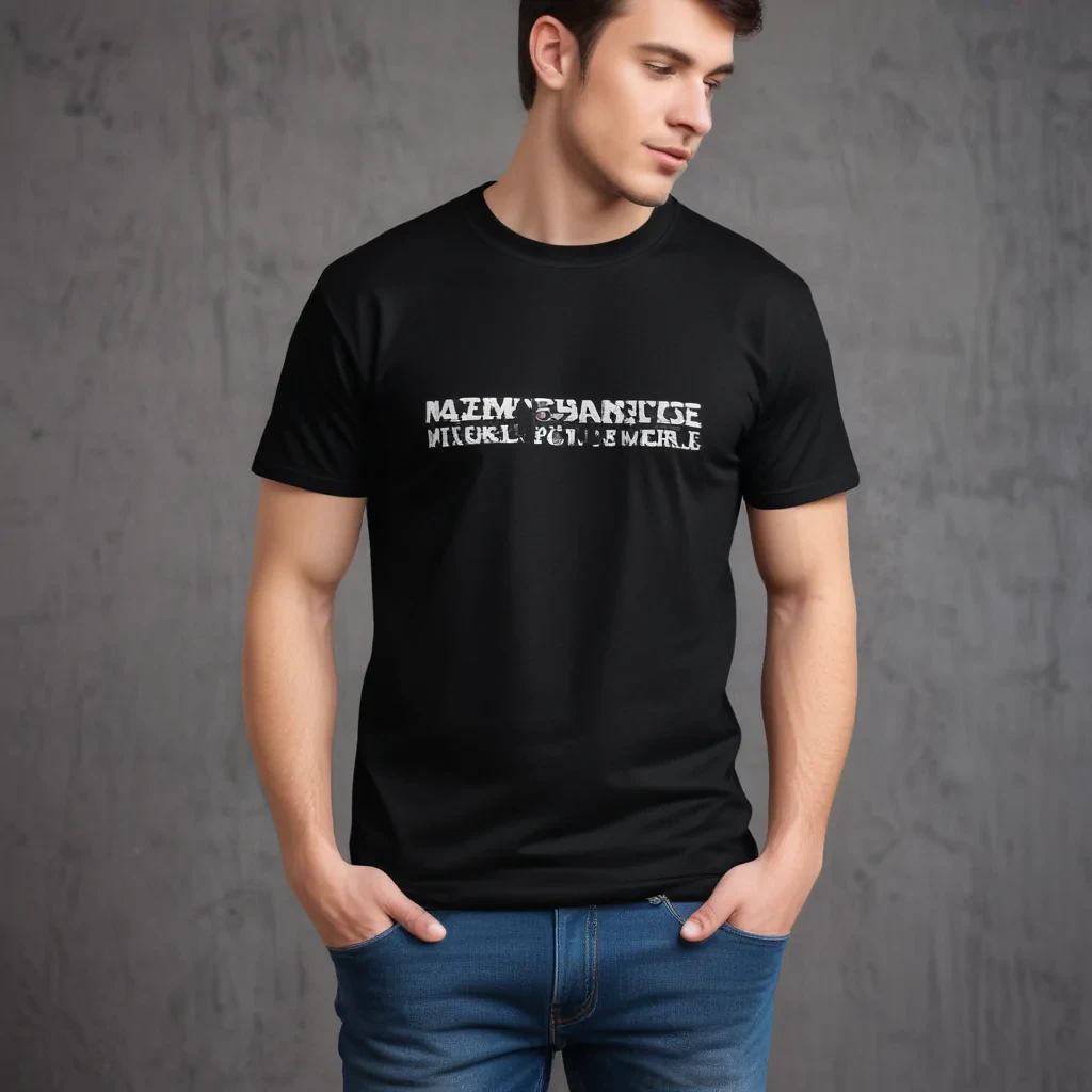 black t shirt mockup free