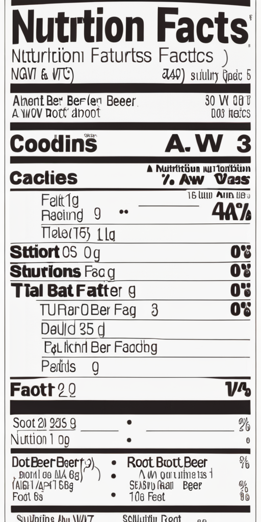 a&w root beer nutrition facts