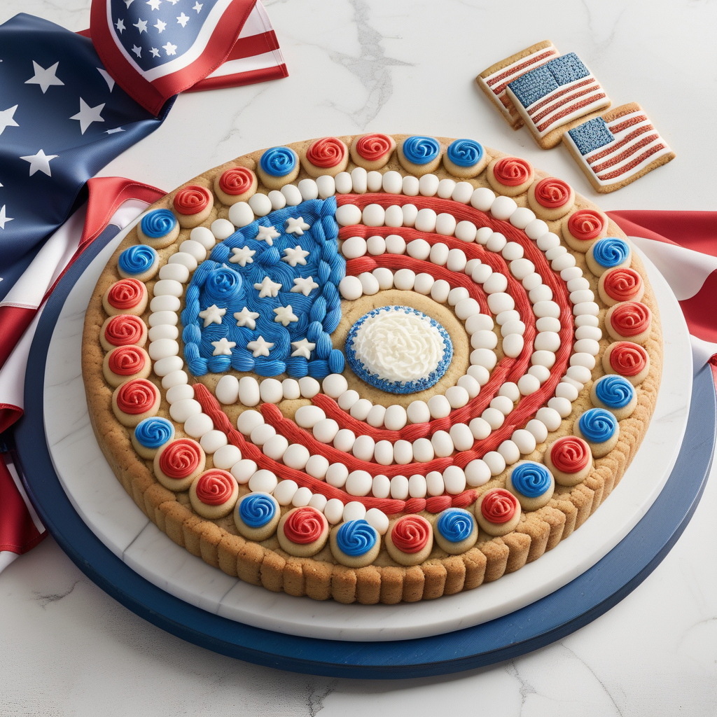 4th of july cookie cake