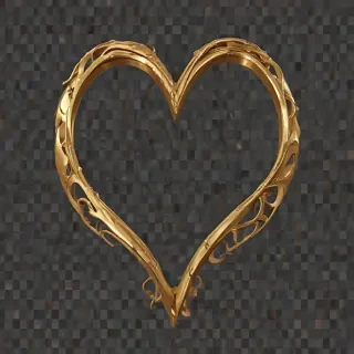 gold heart png