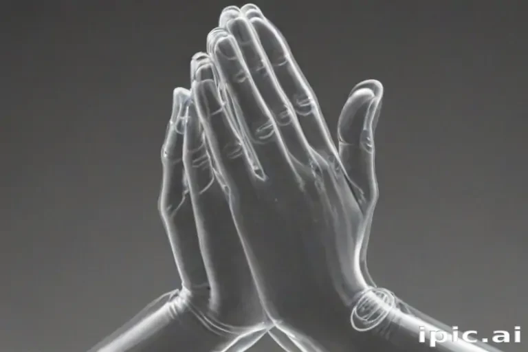 transparent praying hands