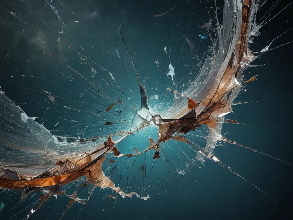 broken glass overlay