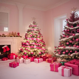 pink christmas aesthetic