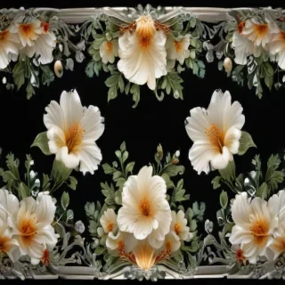 transparent flower border