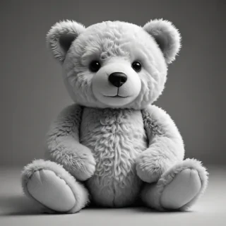 teddy bear clipart black and white