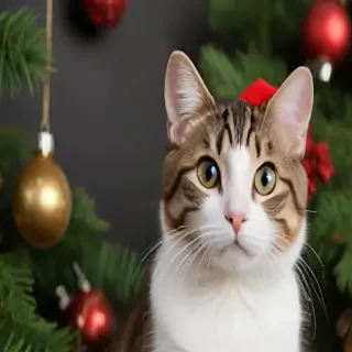christmas cat background