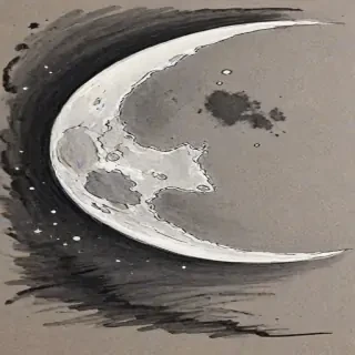 moon sketch