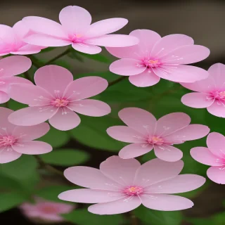 transparent pink flowers