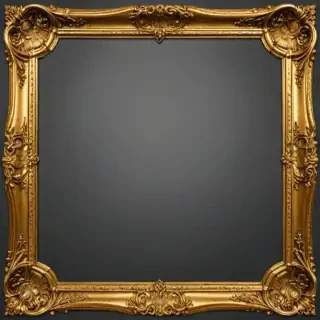 golden frame png transparent