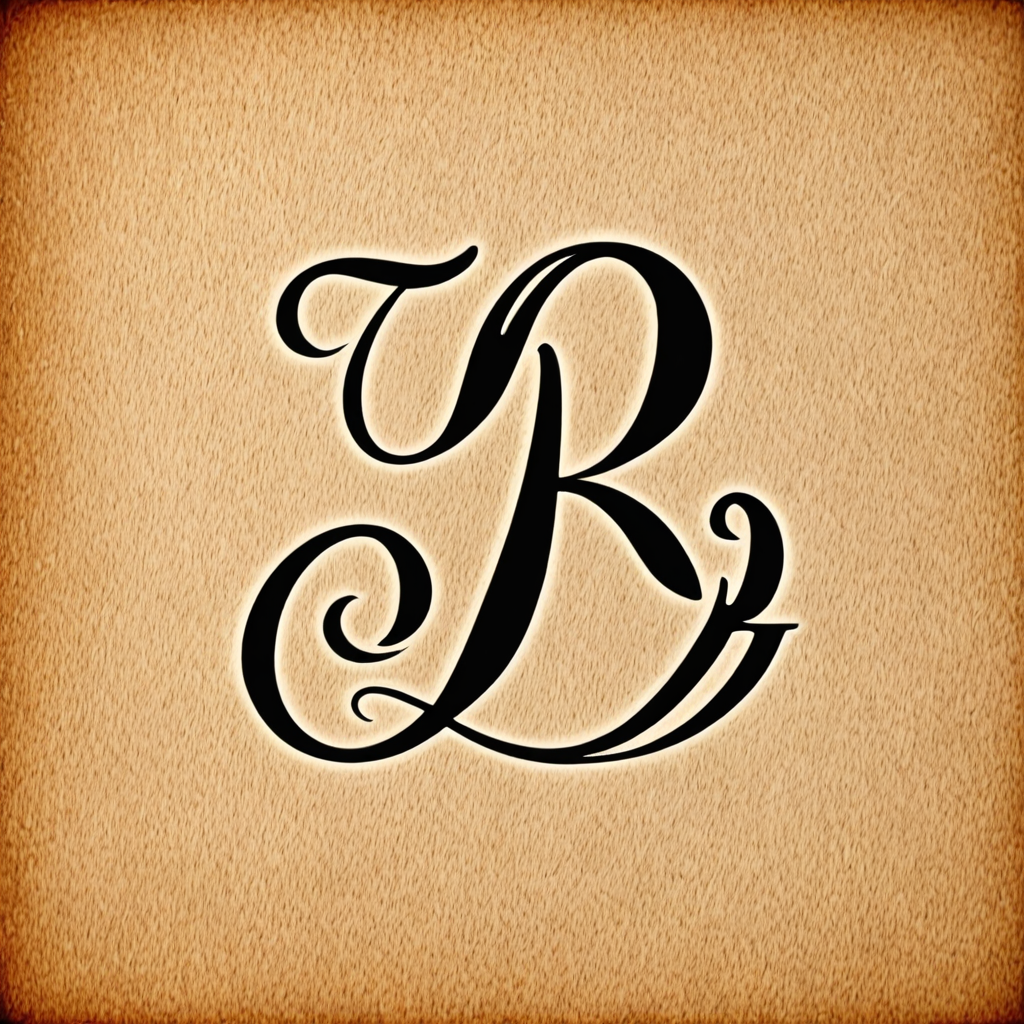 The cursive letter B engraved in a cirkel for a profile picture