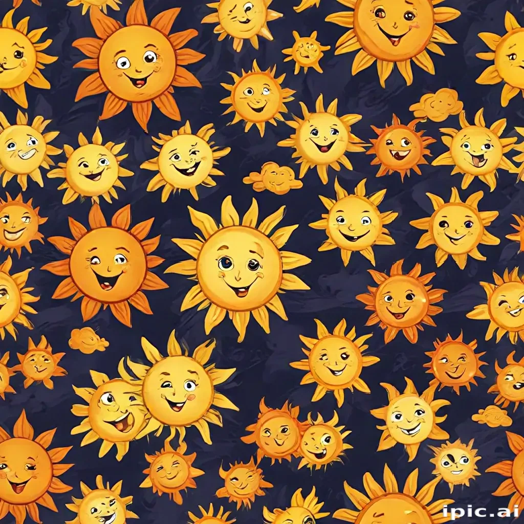 cartoon suns
