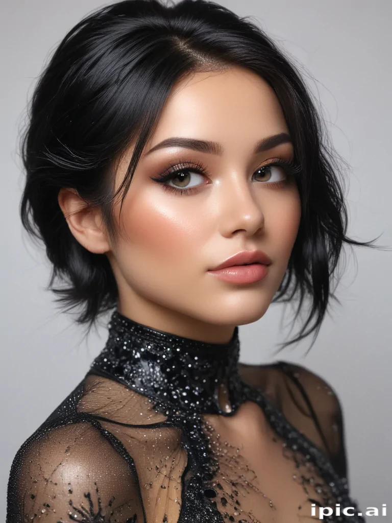 black with glitter