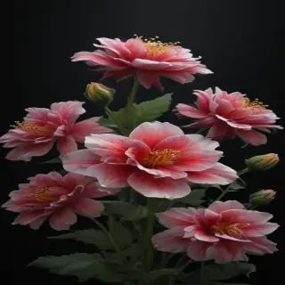 flower black background