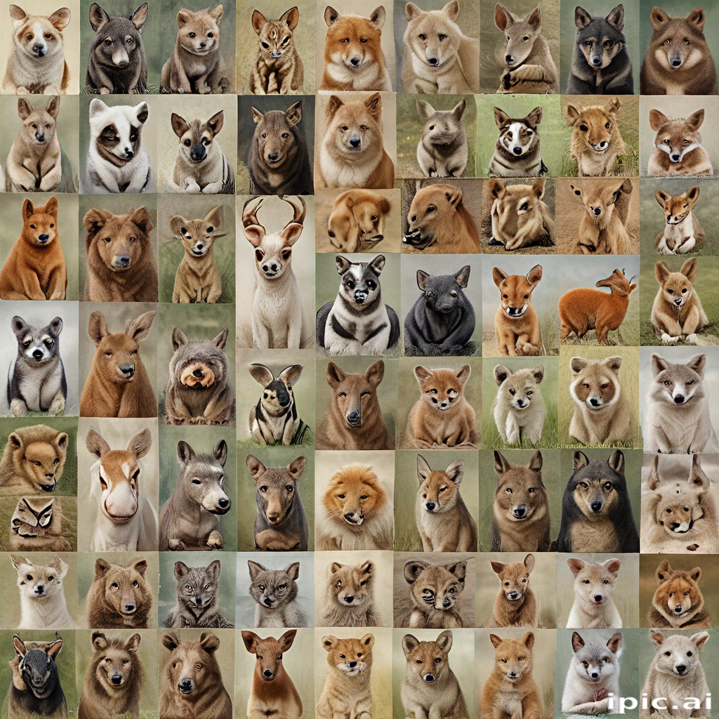 A Diverse Collection of Adorable Animals from Various Species and Breeds
