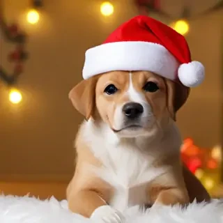 christmas dog wallpaper