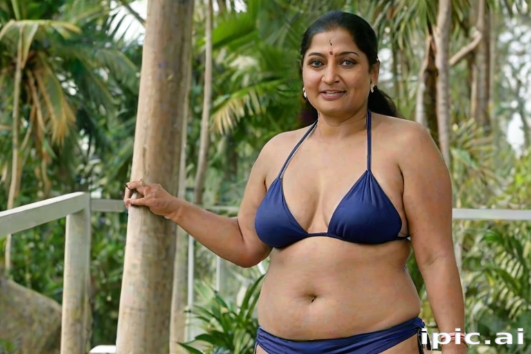 indian aunty in bikini