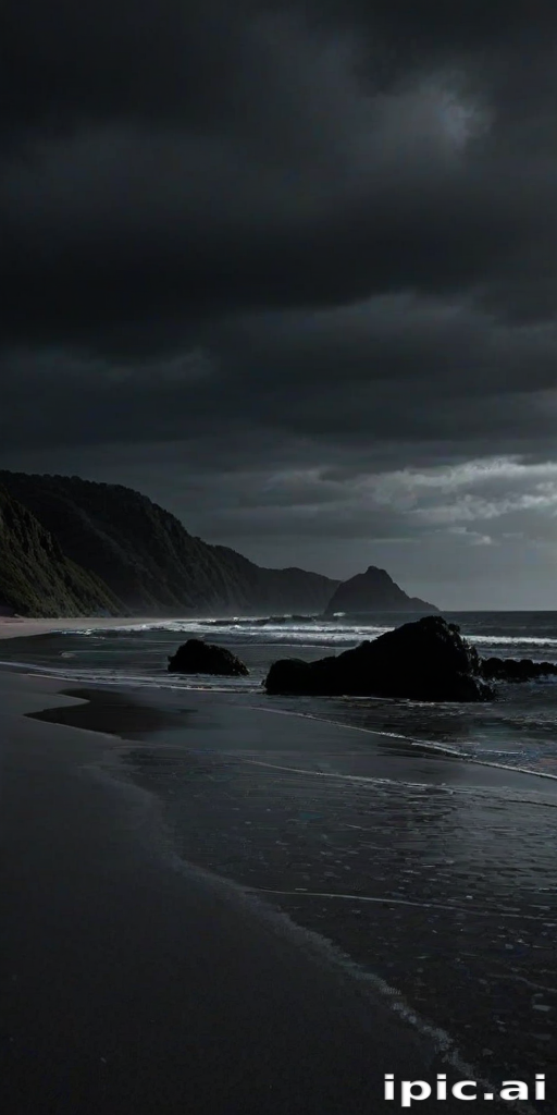 dark beach wallpaper