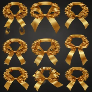 gold ribbon clipart