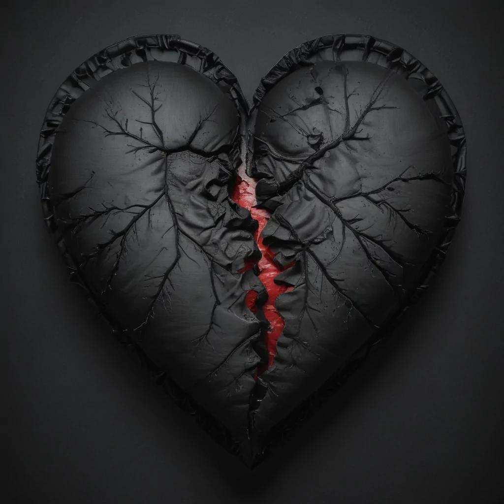 broken heart black