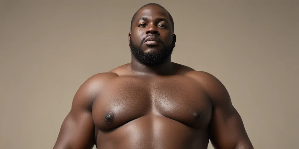 black fat man