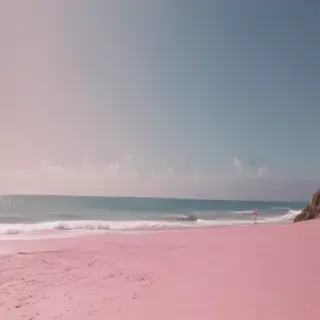 pink beach aesthetic