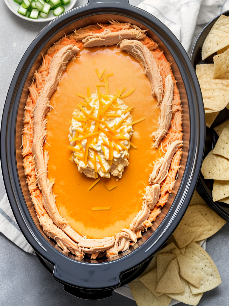 slow cooker buffalo chicken dip with raw chicken