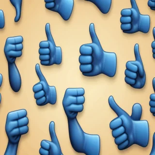 blue thumbs up emoji