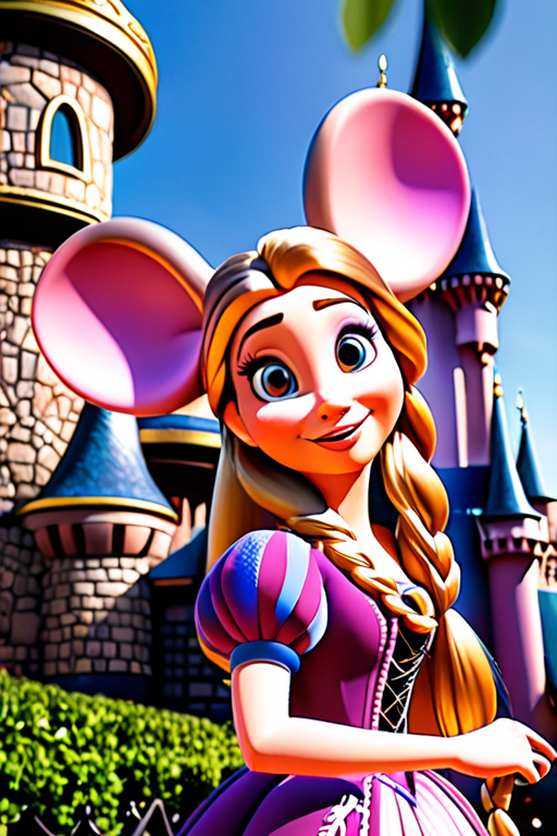 Rapunzel ears of  mouse from disneyland paris 3D