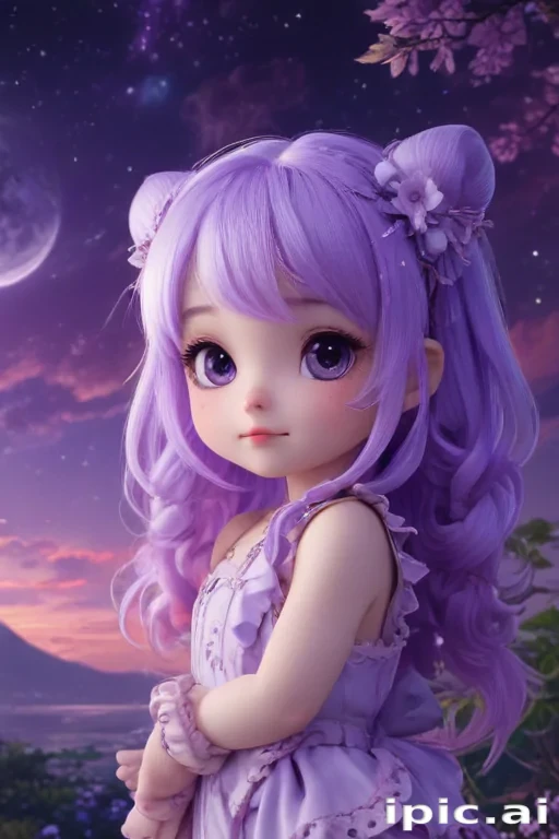 kawaii cute purple wallpaper