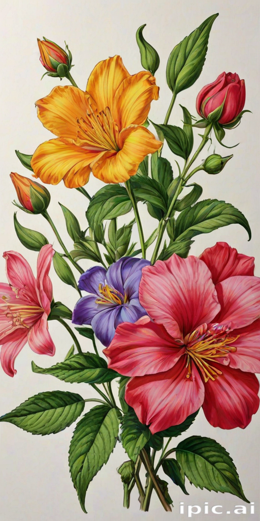 flower color drawings