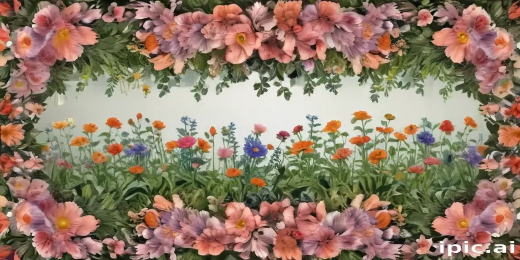 flower border transparent