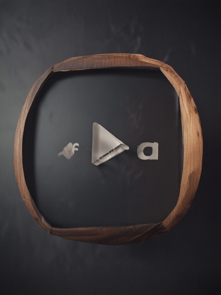 Artistic Representation of Play and Pause Buttons in a Unique Frame