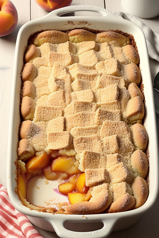 recipe for cake mix peach cobbler